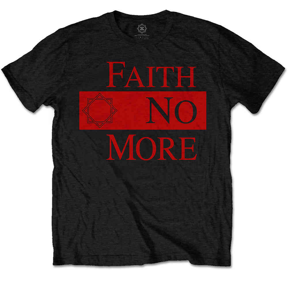 Faith No More - Classic New Logo Star Mens Tshirt - Black